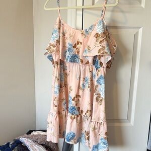 Floral Dress in Pink and Blue